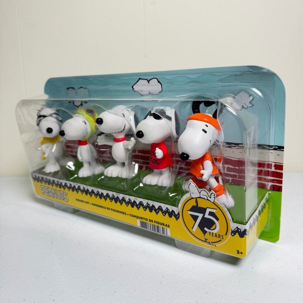 Peanuts Many Faces of Snoopy 75th Anniversary 5-Figure Set Just Play